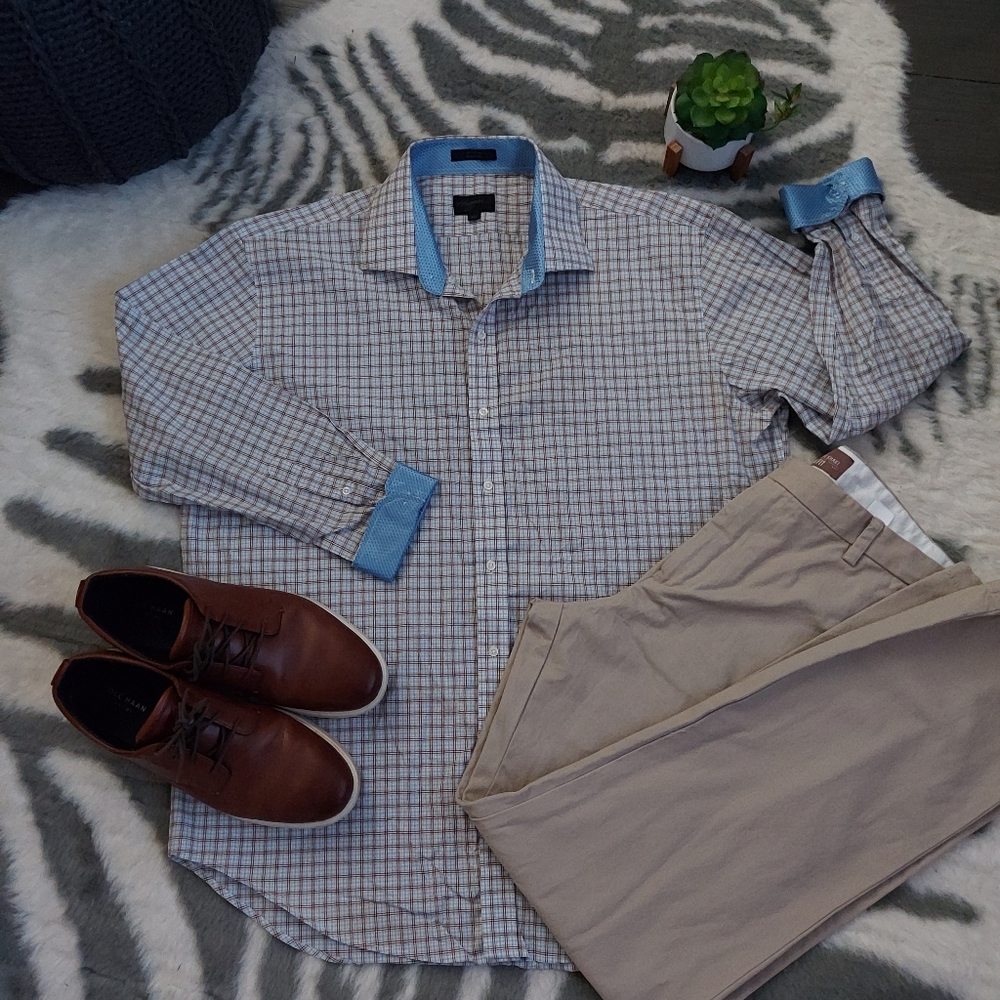 EUC Haggar Long sleeve button up size 2XL